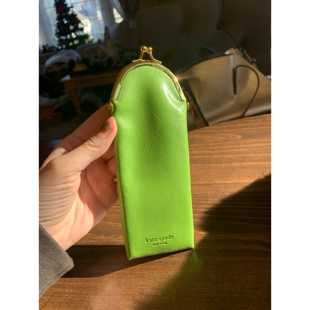 Kate Spade Lime Green Leather Clutch